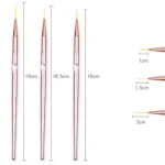 Pinceles liner 3 unidades rosa - Imagen 3