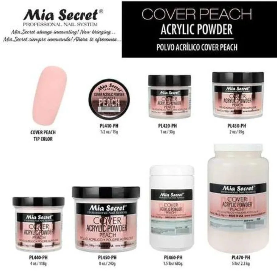 xr:d:DAFMnioW50k:23,j:35683443437,t:22091900 Acrílico Cover Peach Mia Secret Polímero - Imagen 1