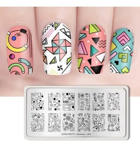 0C6E1024-F5E3-4515-92A9-1B98751AABB7.jpg Placa de stamping Geometry L003 Born Pretty - Imagen 1