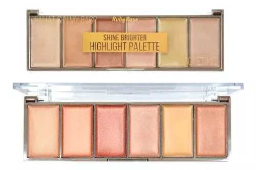 0DBAAF2E-AE67-495E-9C50-12AFD38A5D7D-2.jpg Paleta iluminadores en crema Shine Brighter Ruby Rose - Imagen 1