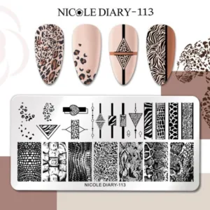 Placa de stamping 113 Nicole Diary