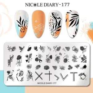 Placa de stamping 177 Nicole Diary