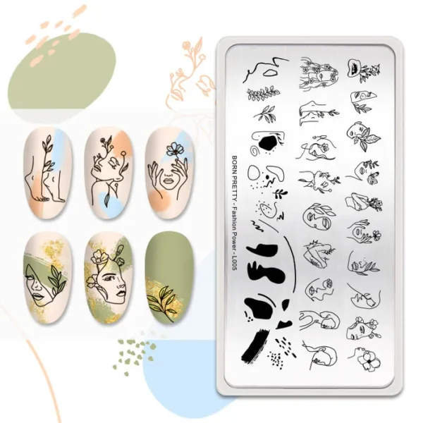 Placa de stamping Fashion Power L005 Born Pretty - Imagen 2