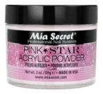 Acrílico Pink Star Mia Secret Rosa Translúcido Microglitter