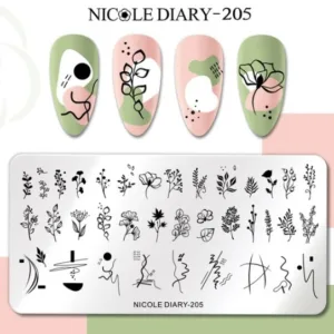 Placa de stamping 205 Nicole Diary