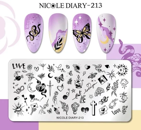 213-2.jpg Placa de stamping 213 Nicole Diary - Imagen 1
