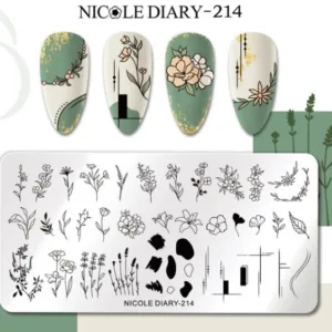 Placa de stamping 214 Nicole Diary