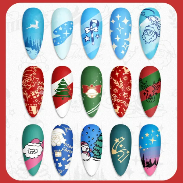 Placa de stamping Christmas L010 Born Pretty - Imagen 5