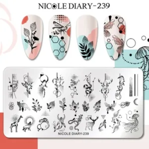 Placa de stamping 239 Nicole Diary