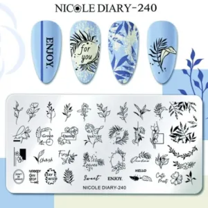 Placa de stamping 240 Nicole Diary
