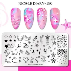 Placa de stamping 290 Nicole Diary