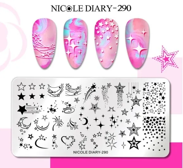 290-2.jpg Placa de stamping 290 Nicole Diary - Imagen 1