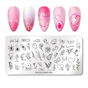 Placa de stamping 294 Nicole Diary
