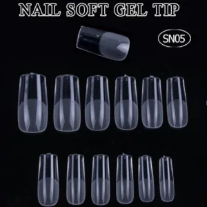 Tips cuadrados recto prelimado 504 unidades soft gel