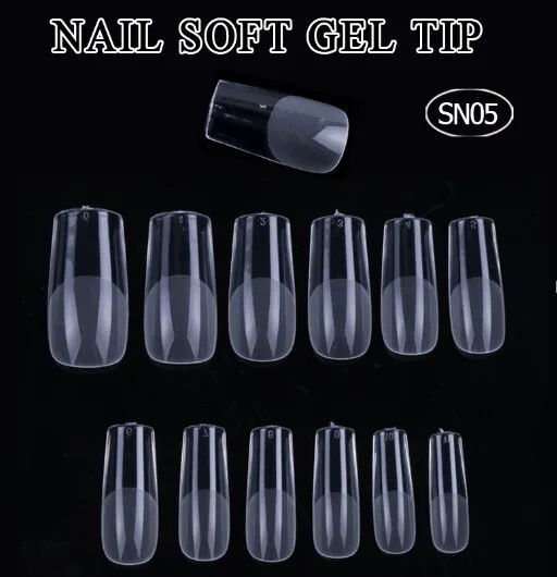 2993FF2D-9E13-45D3-B981-9CED21AC80B6.jpg Tips cuadrados recto prelimado 504 unidades soft gel - Imagen 1