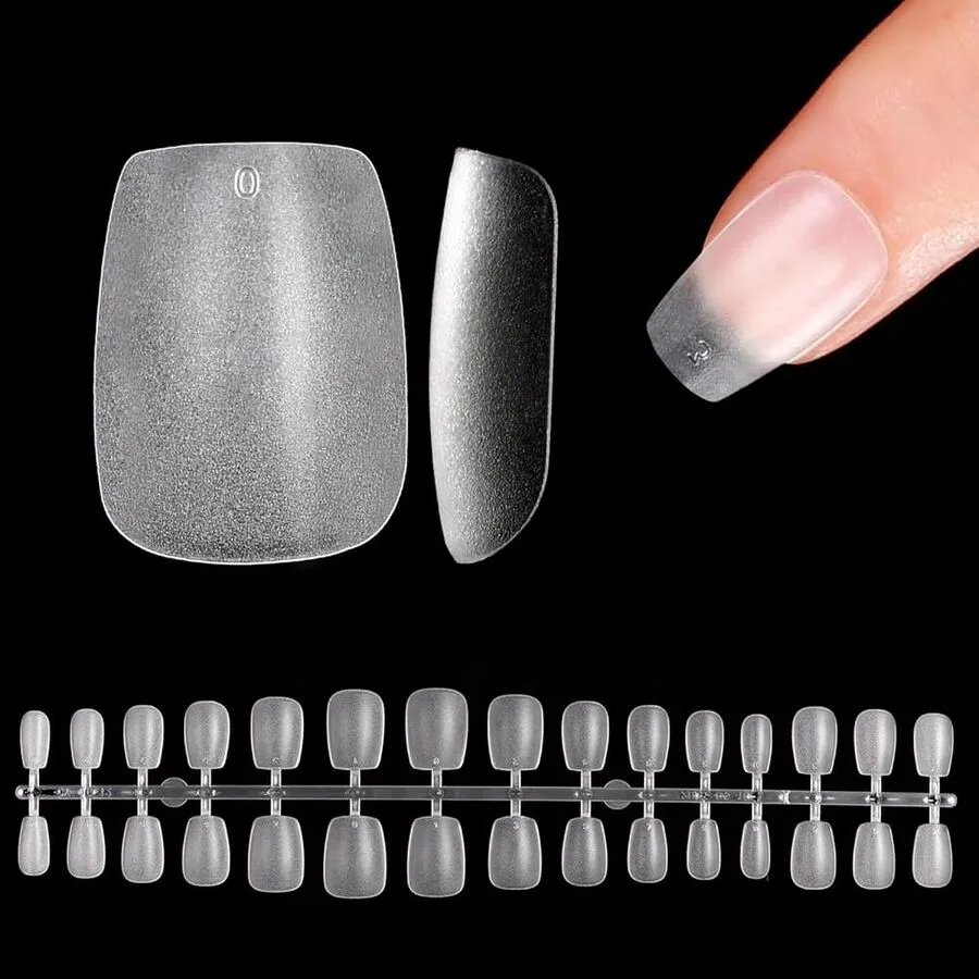 2DAFB161-936C-4035-8111-EB794FF4BCAB.jpg Tips short rectos cuadrados matte 510 uni soft gel - Imagen 1