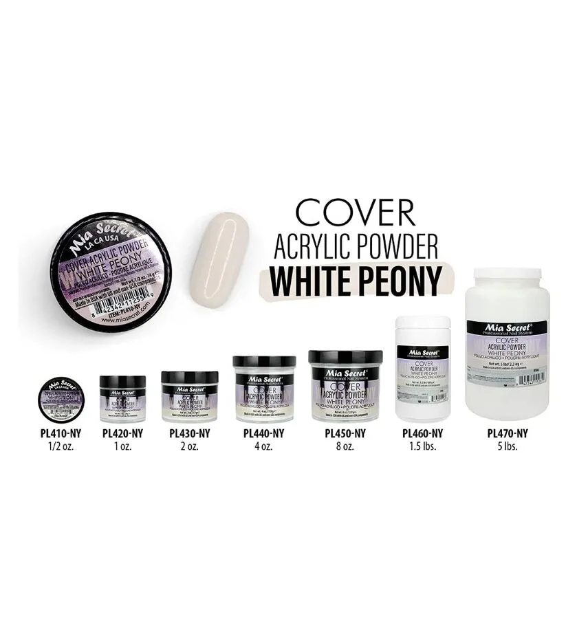 3230E669-096E-48A1-B420-120CD2DAD259.jpg Acrílico Cover White Peony Mia Secret Polímero Milky - Imagen 1
