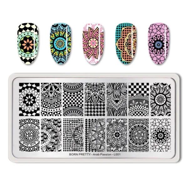 Placa de stamping Arab Passion L001 Born Pretty - Imagen 2