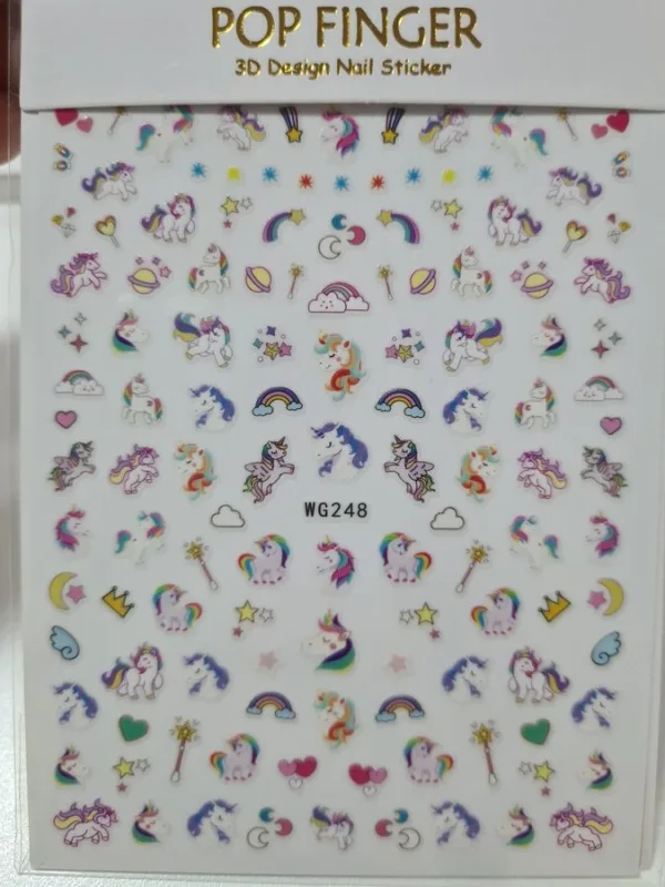 Sticker Unicornios Pop Finger - Imagen 2