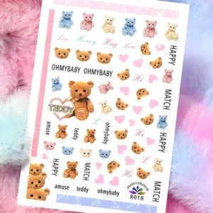 Sticker osito Teddy Miss Colour