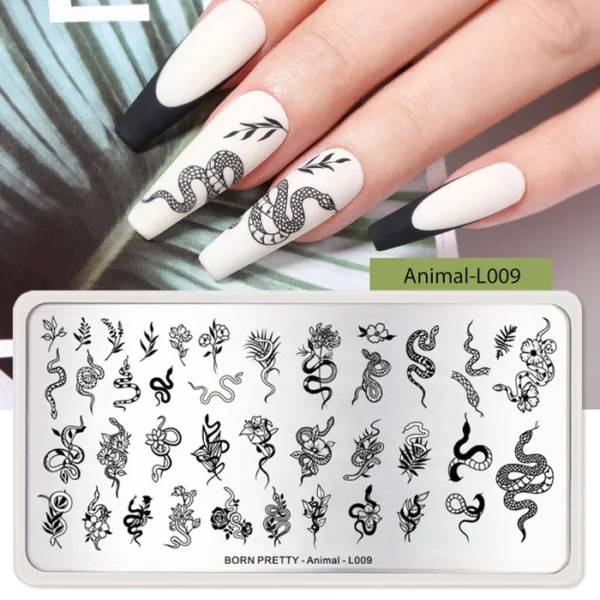 Placa de stamping Animal L009 Born Pretty - Imagen 6