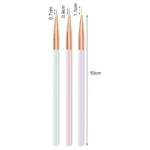 Pinceles liner 3 unidades color pastel - Imagen 2