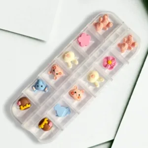 Organizador con Kawaii Apliques Para Uñas