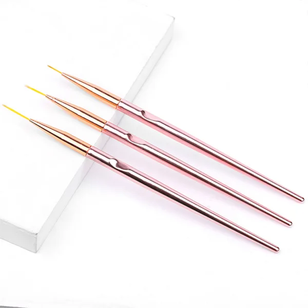 Pinceles liner 3 unidades rosa - Imagen 4