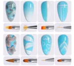 Set 8 pinceles diseños holograficos - Imagen 3
