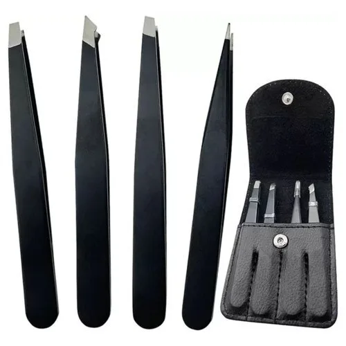 686CBAD4-3BD4-40C1-A5DC-BE4849FCBEDE-1.jpg Set de 4 pinzas cejas con estuche - Imagen 1