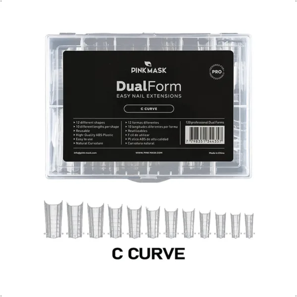 Tips dual form 120 uni para polygel Pink Mask - Imagen 3