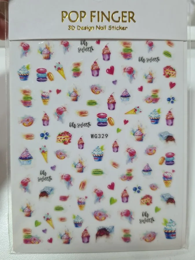 6E6A0B45-51C9-4225-A9E3-211210781AFF-1-rotated-1.jpg Sticker Cupcake G329 Pop Finger - Imagen 1