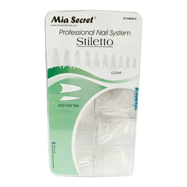729E609C-47D5-427E-994F-7970B7E7734A-2.jpg Tips Stiletto 500 unidades clear Mia Secret con sonrisa - Imagen 1