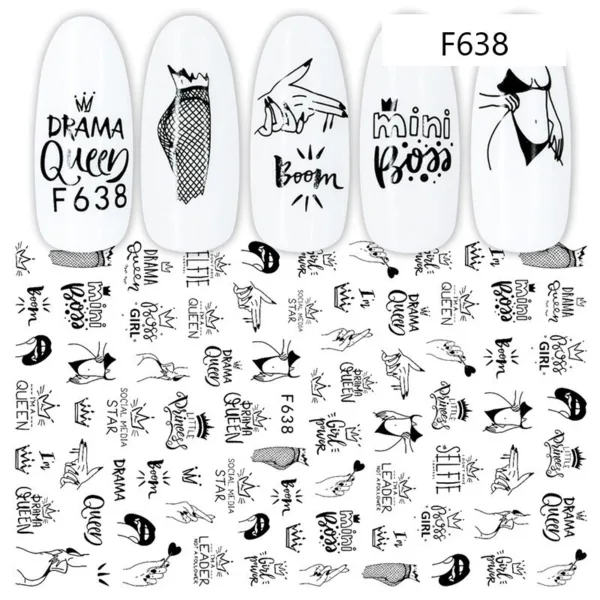 Sticker F638 Born Pretty - Imagen 2