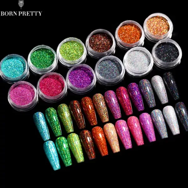 Polvo glitter holográfico Born Pretty - Imagen 4