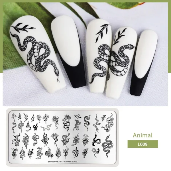 Placa de stamping Animal L009 Born Pretty - Imagen 5