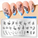 Placa de stamping Flower Tango L010 Born Pretty - Imagen 2