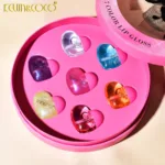 Caja de 7 mini labial gloss corazón