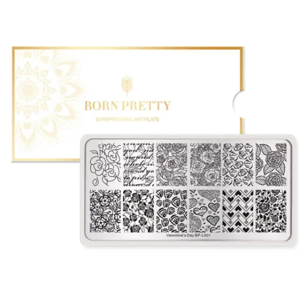 Placa de stamping Valentine's Day BPL001 Born Pretty - Imagen 2