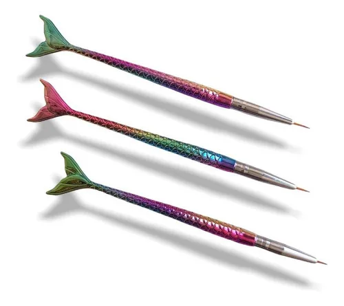 8B4D8710-74C6-4890-92C0-13C4DD7EA8BC.jpg Pinceles liner cola de sirena 3 unidades - Imagen 1