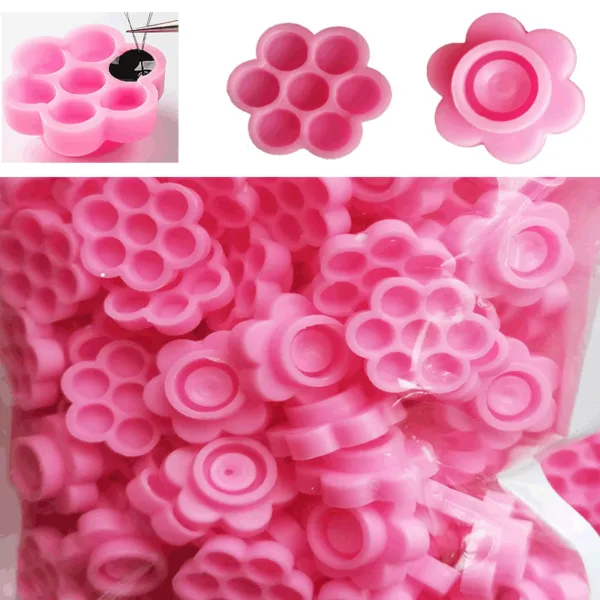 Soporte flor para anillo pegamento pestañas 100 unidades - Imagen 2