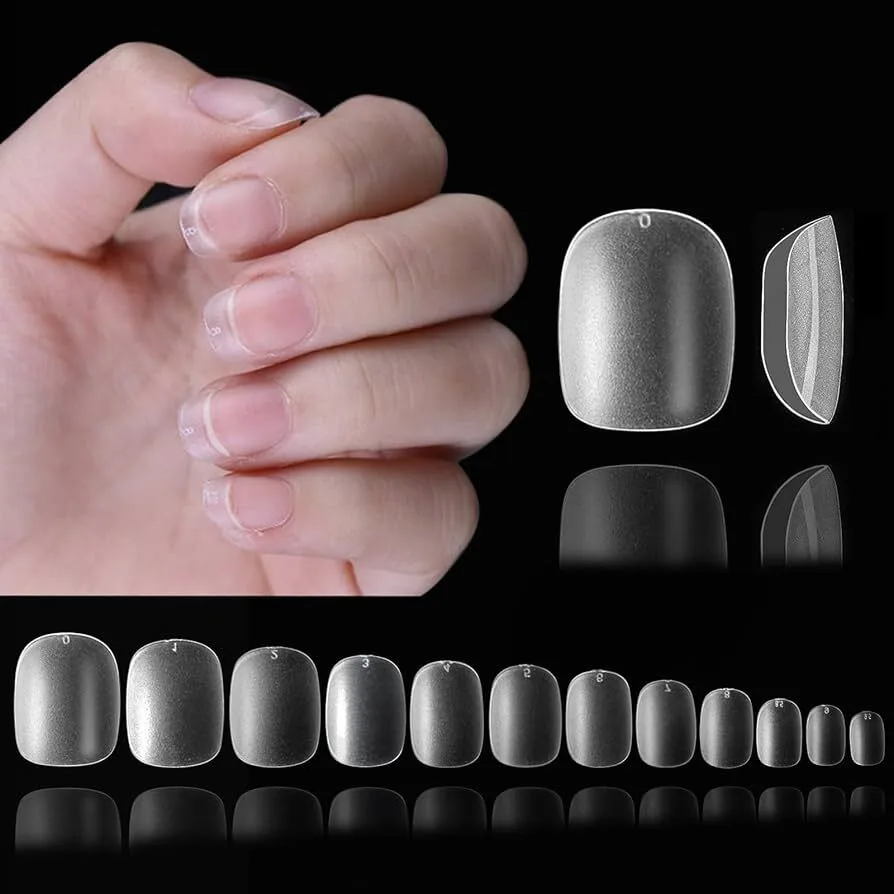 97EB5C40-9DA3-47FF-99A0-77224EAC3CF6.jpg Tips short round redondos matte 510 unidades soft gel - Imagen 1