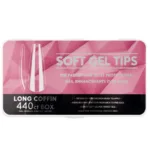 Tips long coffin 440 unidades soft gel flexibles