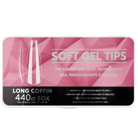 98EACCA0-8E97-48E9-B3B3-04667B143191.jpg Tips long coffin 440 unidades soft gel flexibles - Imagen 1