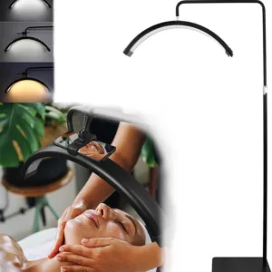 OFERTA Lámpara media luna pie Premium negra
