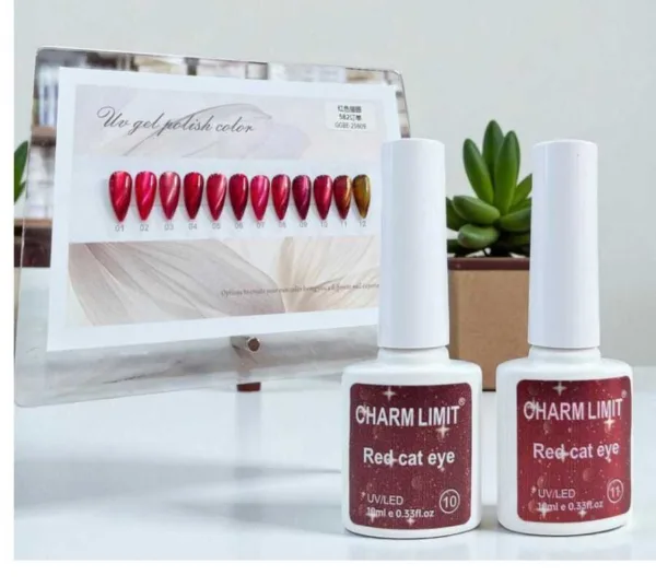Esmalte ojo de gato rojo 10ml Charm Limit - Imagen 2