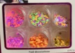 Pack 6 Glitter Lunares Helen Color Para Decoración De Uñas - Imagen 2