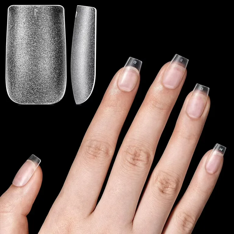 A552C808-8D2C-473E-A69F-BA9B228507F1.jpg Tips recto cuadrados 510 unidades soft gel - Imagen 1