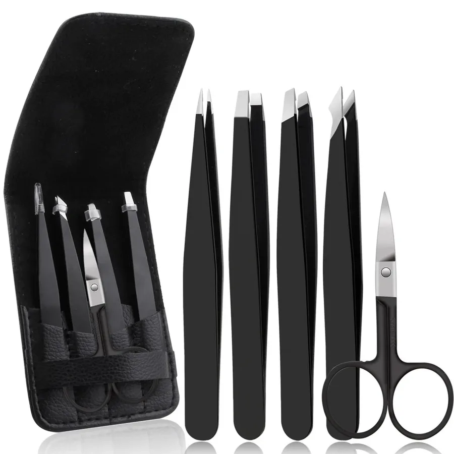 B3E6BF04-336C-42E0-A93D-8F15EE23A5FE-1.jpg Set de 4 pinzas con tijera para cejas - Imagen 1