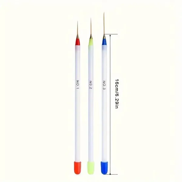 Pincel liner largos 3 unidades - Imagen 3
